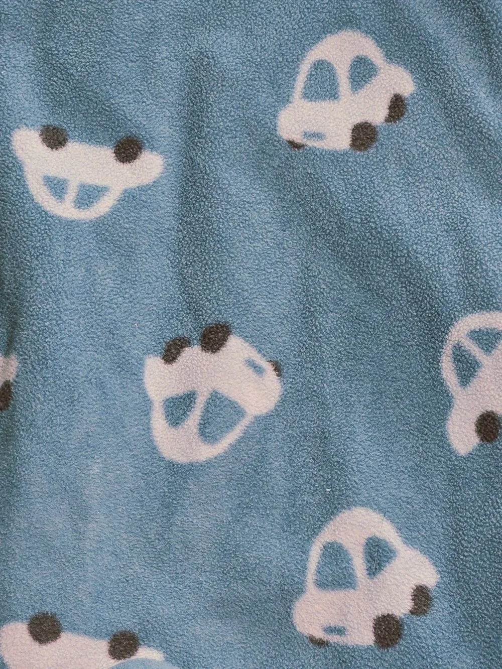 Carter's Little Brother Footed Pajamas 9M Blue Car Print Fleece Zip Sleeper Baby